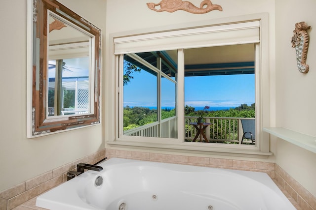 698 Kaupakalua Rd Unit A, Haiku, HI 96708 - full bath featuring plenty of natural light and a jetted tub