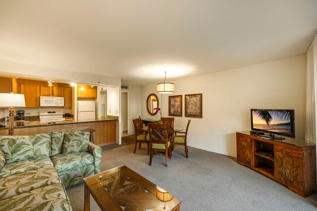 view of carpeted living room