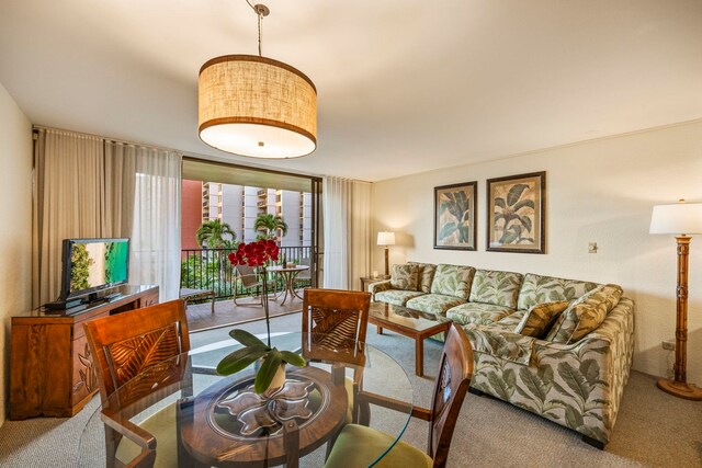 view of carpeted living room