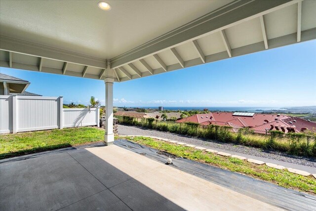 view of patio with fence