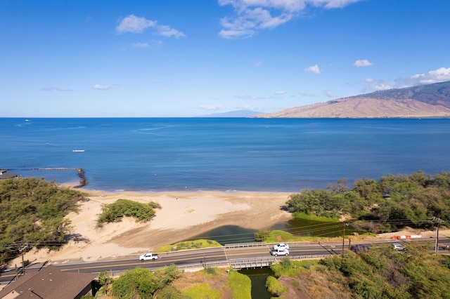 property view of water featuring a mountain view