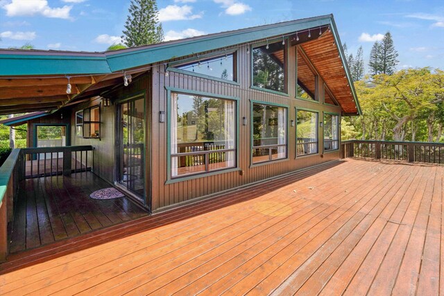 view of wooden deck