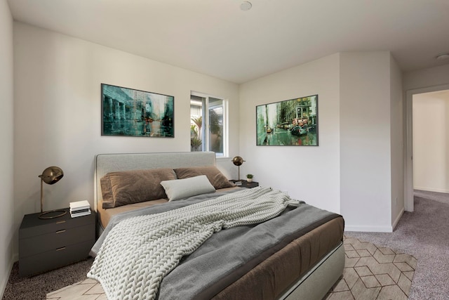 view of carpeted bedroom