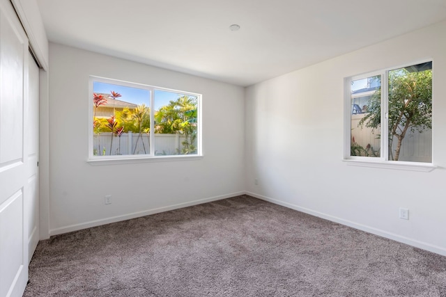 carpeted spare room with plenty of natural light