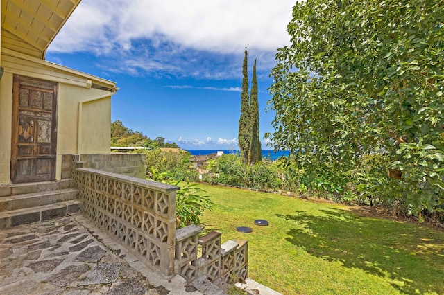 219 Ekoa Pl, Wailuku, HI 96763 - view of green lawn with entry steps