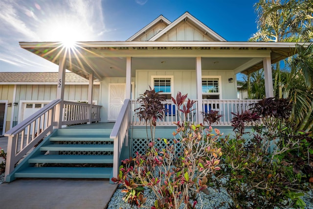 view of front of property with a porch