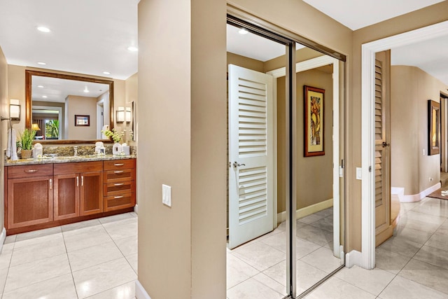 50 Nohea Kai Dr Unit 2-702, Lahaina, HI 96761 - hall featuring light tile patterned floors and recessed lighting