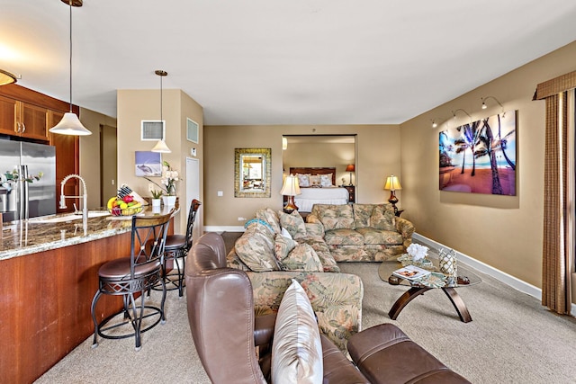 50 Nohea Kai Dr Unit 2-702, Lahaina, HI 96761 - living room with light colored carpet and baseboards