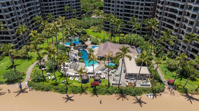 50 Nohea Kai Dr Unit 2-702, Lahaina, HI 96761 - aerial view of a pool area