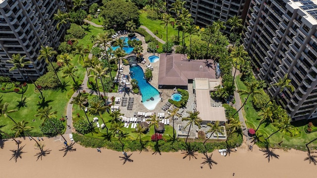 50 Nohea Kai Dr Unit 2-702, Lahaina, HI 96761 - drone / aerial view of a pool area
