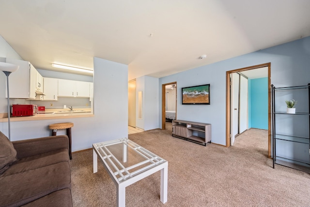 view of carpeted living room