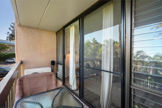 balcony with a cooling unit