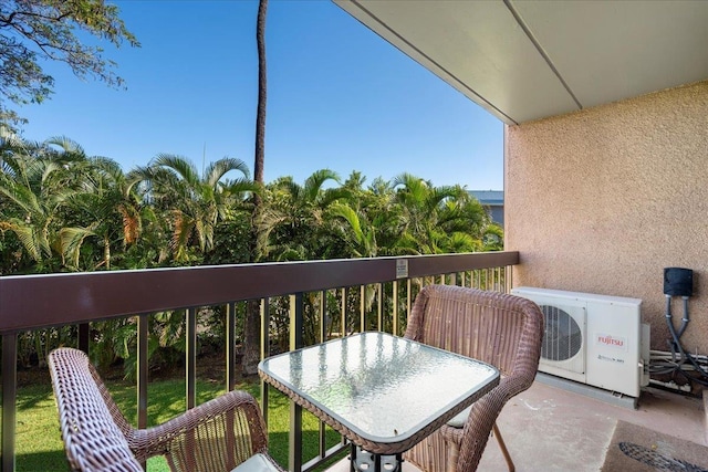 balcony with ac unit