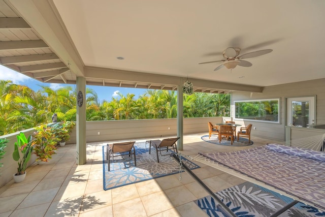 view of patio / terrace with ceiling fan