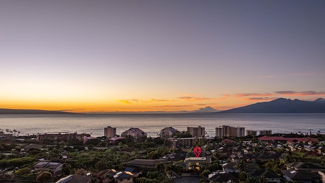 property view of water with a mountain view