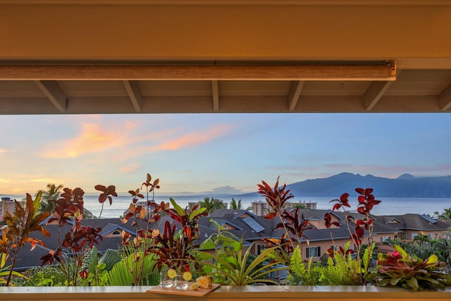 property view of water with a mountain view