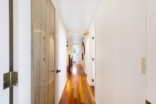 hall featuring wood-type flooring