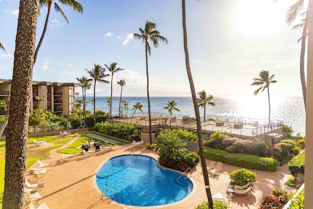 3823 Lower Honoapiilani Rd Unit 302, Lahaina, HI 96761 - community pool featuring a water view