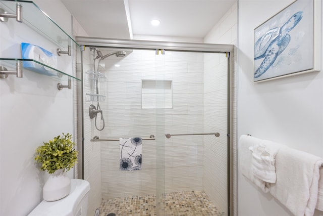 3823 Lower Honoapiilani Rd Unit 302, Lahaina, HI 96761 - bathroom with a shower stall and recessed lighting