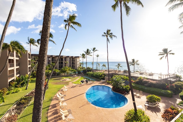 3823 Lower Honoapiilani Rd Unit 302, Lahaina, HI 96761 - community pool with a water view