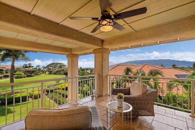 357 Umeke St Unit 144, Kihei, HI 96753 - balcony featuring a ceiling fan