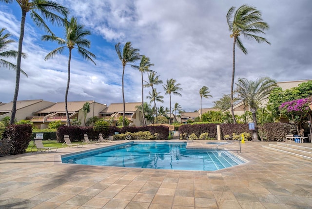 view of pool with a patio