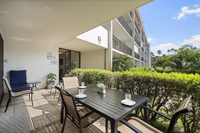 view of patio / terrace featuring outdoor dining space