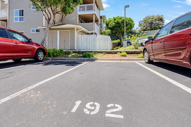 view of vehicle parking