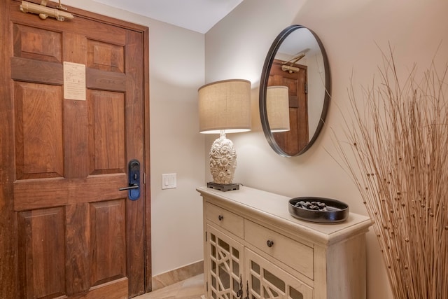 foyer featuring light hardwood / wood-style flooring