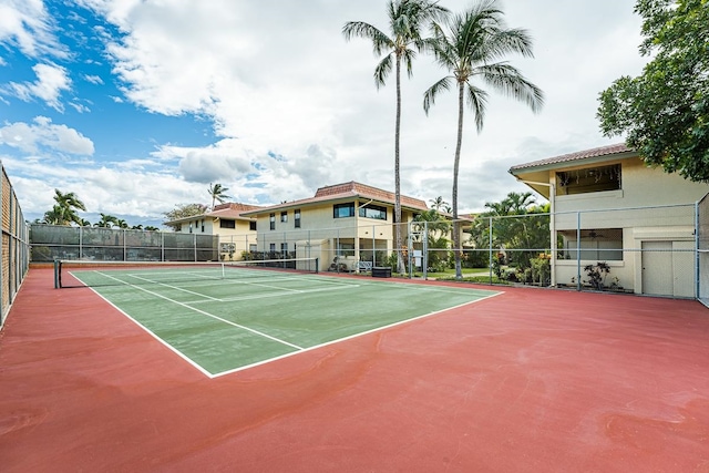 view of tennis court