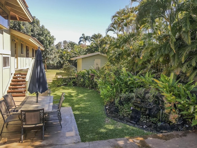 view of yard featuring a patio area