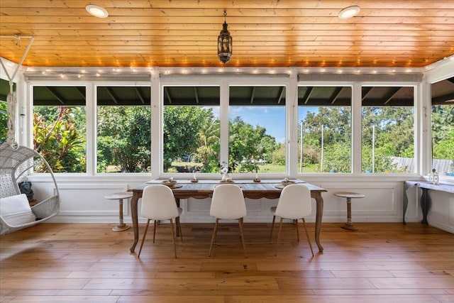 sunroom / solarium featuring a healthy amount of sunlight