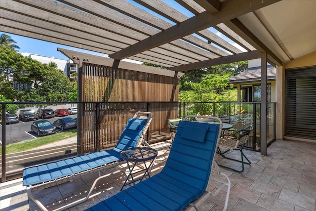 view of patio / terrace with a pergola