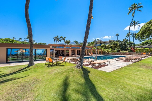 3600 Wailea Alanui Dr Unit 708, Kihei, HI 96753 - swimming pool with a yard and a patio