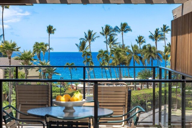 3600 Wailea Alanui Dr Unit 708, Kihei, HI 96753 - balcony featuring a water view