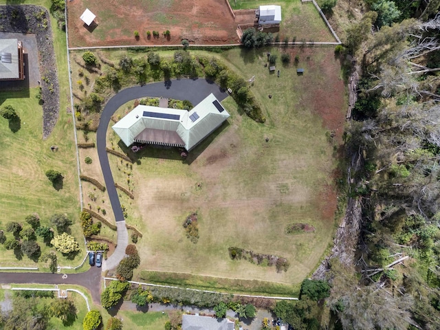 aerial view with a rural view