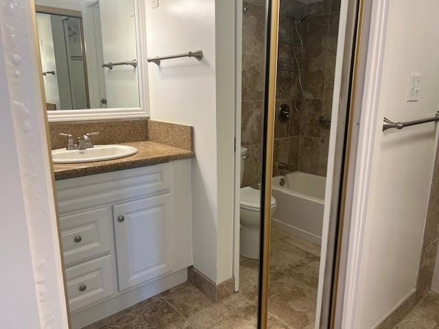 3959 Lower Honoapiilani Rd Unit 304, Lahaina, HI 96761 - full bathroom featuring vanity, toilet, tile patterned flooring, baseboards, and shower / bathtub combination