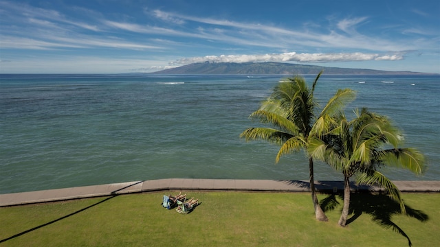 property view of water with a mountain view