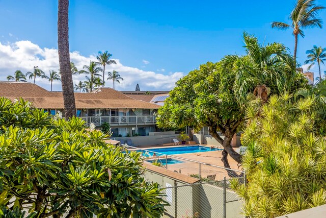 view of pool with a patio area