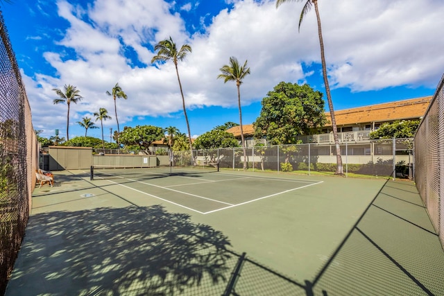 view of tennis court