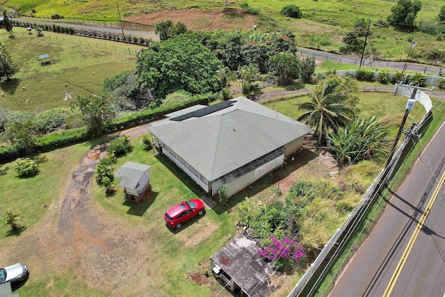 drone / aerial view featuring a rural view