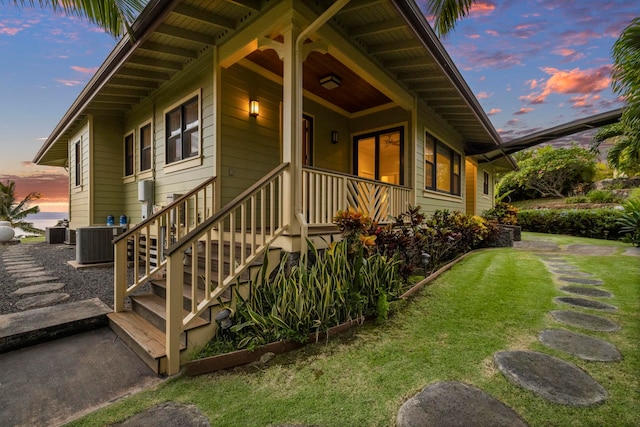 view of home's exterior with central air condition unit