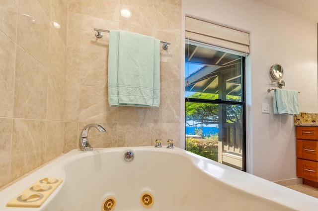 150 Puukolii Rd Unit 18, Lahaina, HI 96761 - bathroom with a jetted tub and vanity