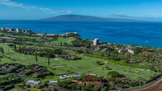 150 Puukolii Rd Unit 18, Lahaina, HI 96761 - aerial overview of property's location with a water and mountain view and a local golf course