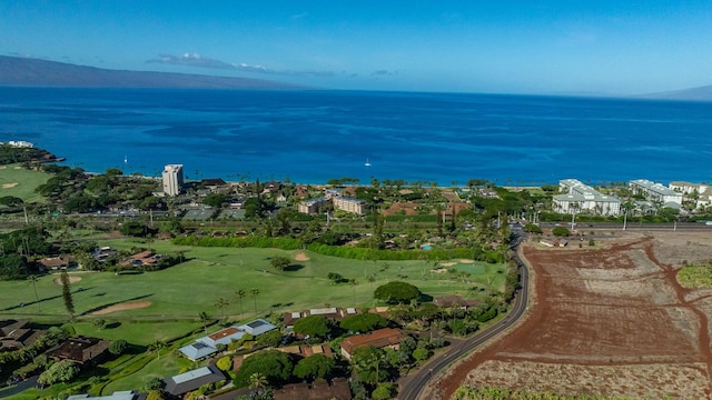 150 Puukolii Rd Unit 18, Lahaina, HI 96761 - aerial view of property and surrounding area featuring a nearby body of water and a golf course