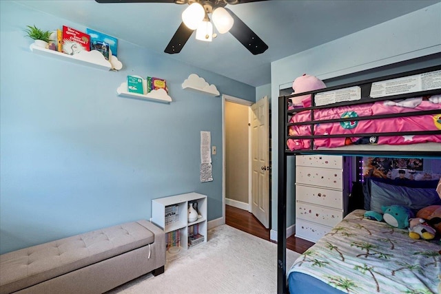 980 Kuhio Pl, Wailuku, HI 96793 - bedroom with ceiling fan and wood finished floors