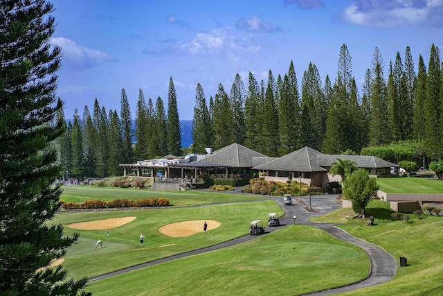 view of home's community featuring a lawn