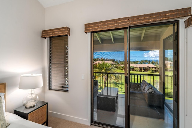 entryway featuring carpet flooring