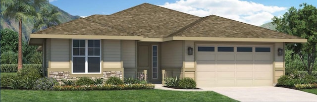 97 Unahe Pl Lot 126A, Kahului, HI 96732 - view of front facade featuring a shingled roof, concrete driveway, and an attached garage