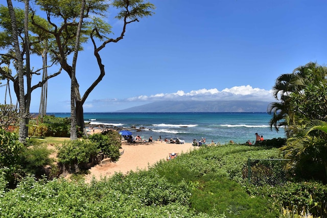 property view of water with a view of the beach